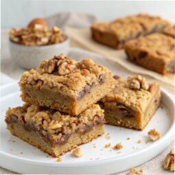 Browned Butter Blondies with Walnut Crumble Recipe