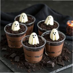 Ghosts in the Graveyard Halloween Dessert Shooters Recipe
