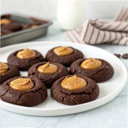 Chocolate Peanut Butter Thumbprint Cookies Recipe