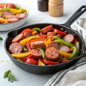 Easy Kielbasa and Peppers Skillet