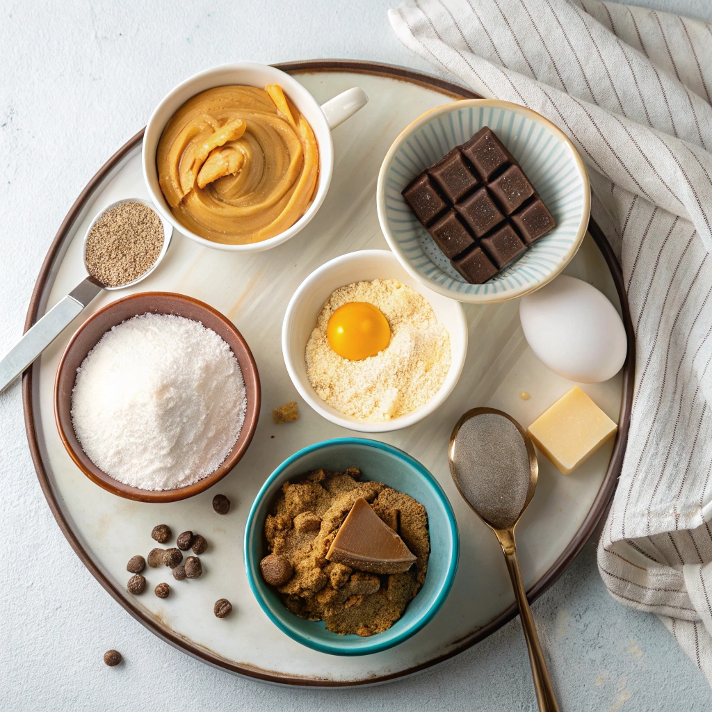 Peanut Butter Chocolate Chunk Cookies Recipe Ingredients