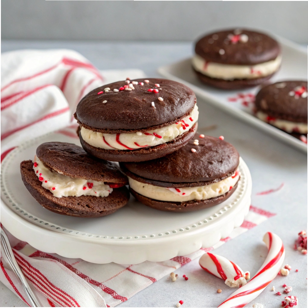 Peppermint Bark Whoopie Pies Recipe