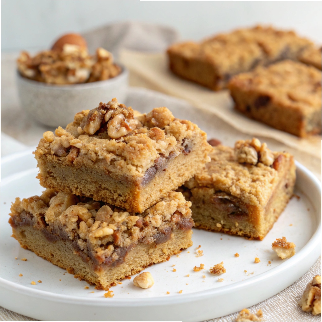 Browned Butter Blondies with Walnut Crumble Recipe