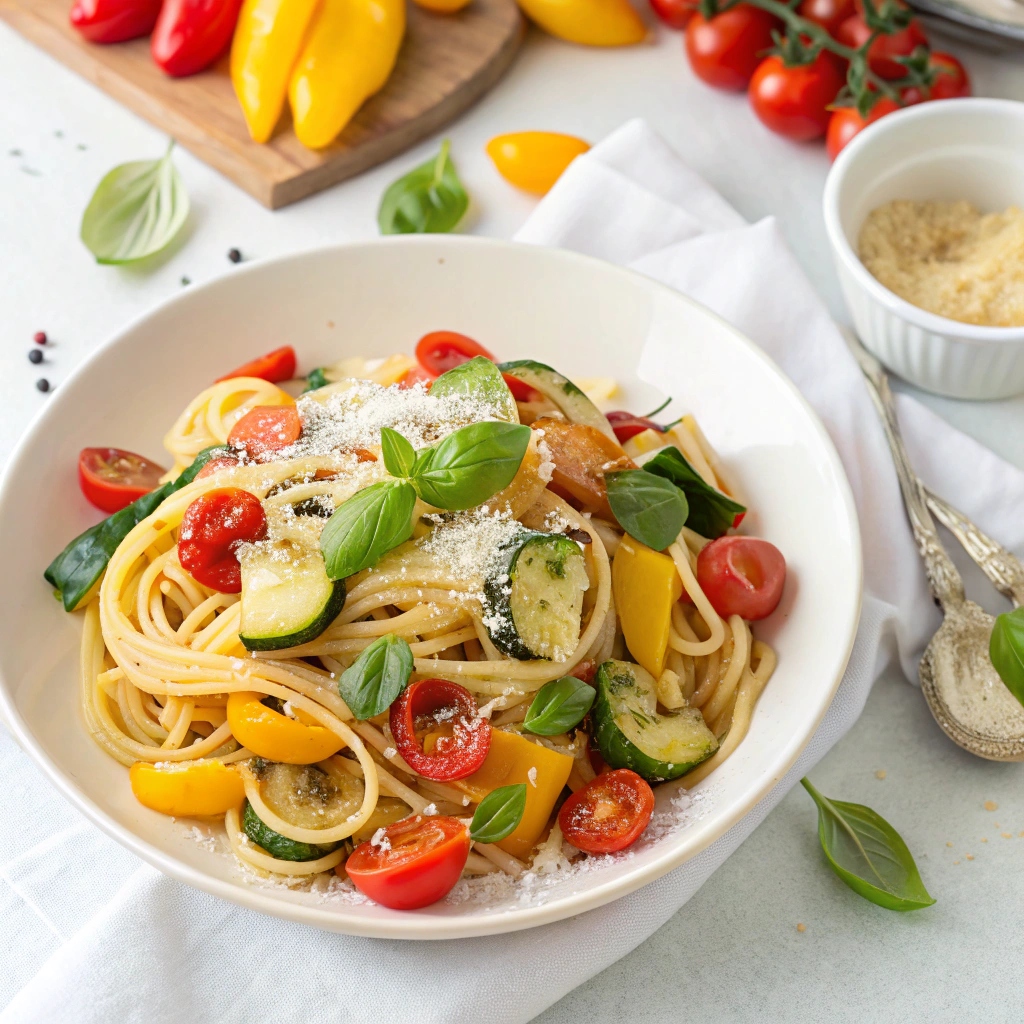 Easy Summer Pasta (use up those garden veggies) Recipe