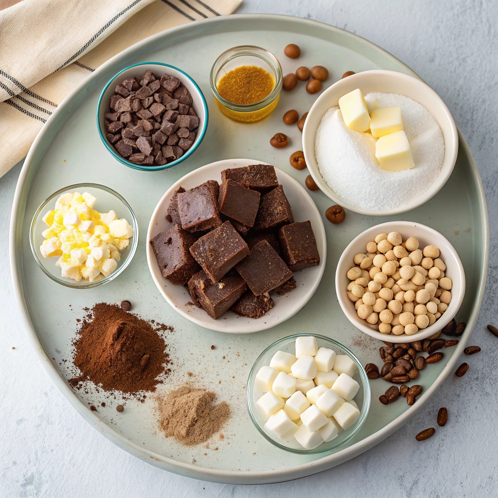 Rocky Road Brownies Recipe Ingredients