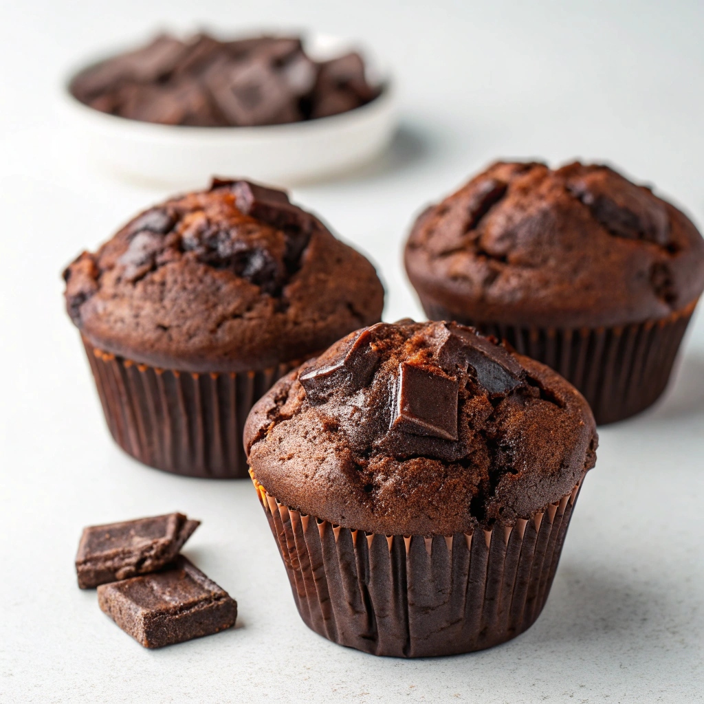 Chocolate Sourdough Muffins