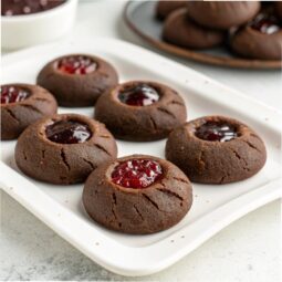 Chocolate Thumbprint Cookies Recipe