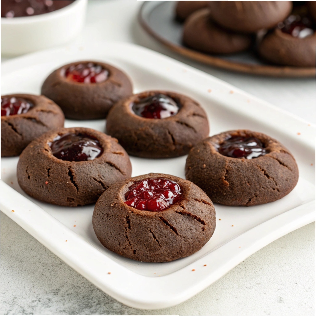 Chocolate Thumbprint Cookies Recipe