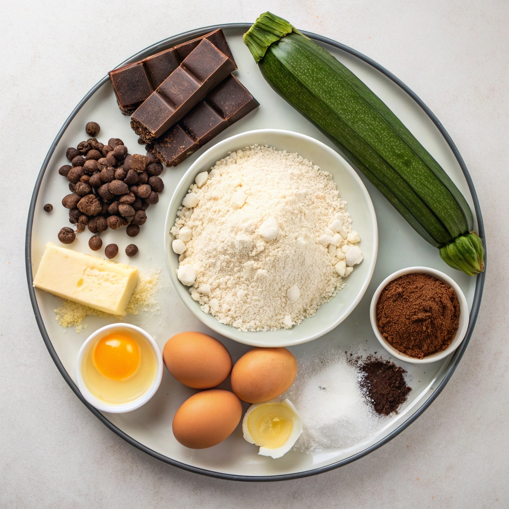 Chocolate Zucchini Bread Recipe Ingredients