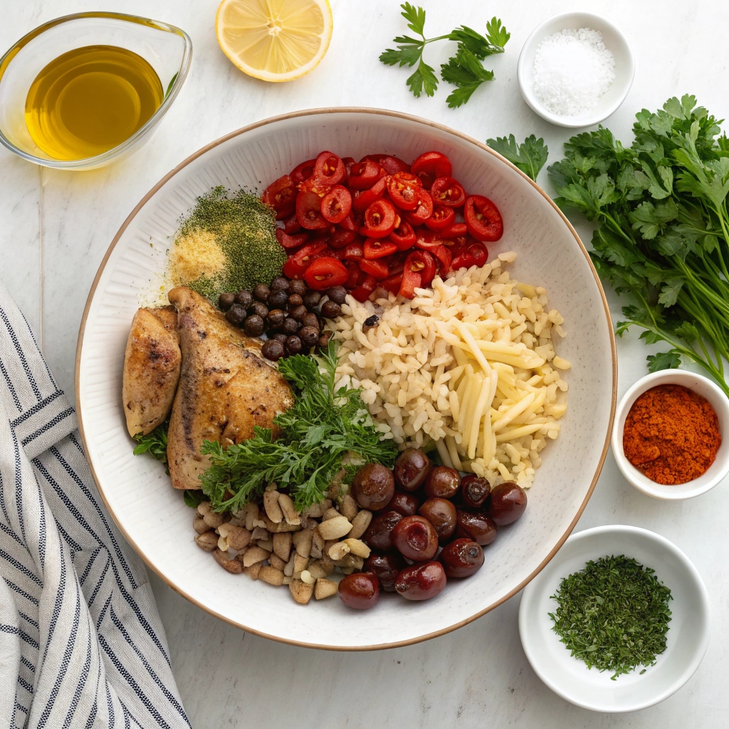 Greek Chicken Orzo Recipe Ingredients