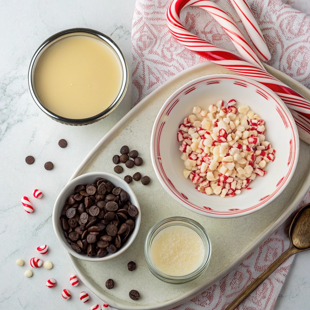 Peppermint Bark Fudge Recipe Ingredients