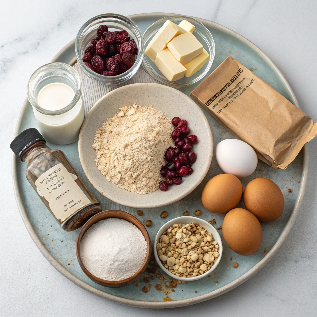 White Chocolate Cranberry Oatmeal Cookies Recipe Ingredients
