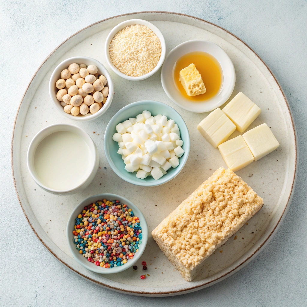 Cake Batter Rice Krispie Treats Recipe Ingredients