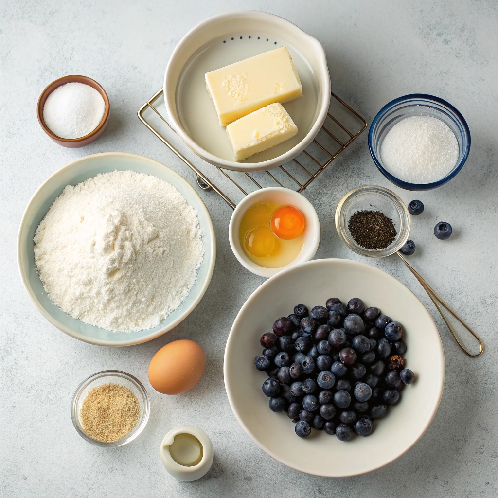 Sourdough Blueberry Muffins Recipe Ingredients