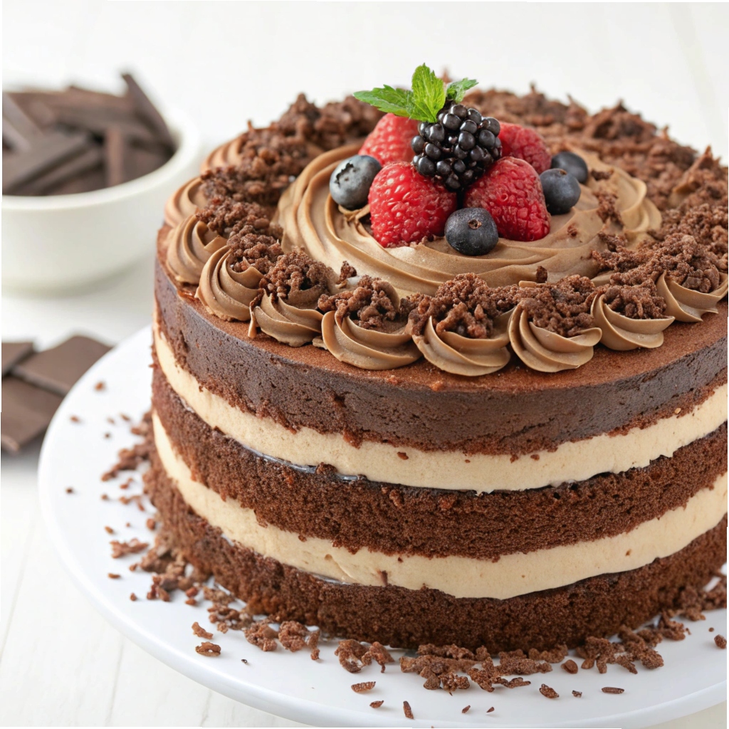 Triple Chocolate Cake Recipe