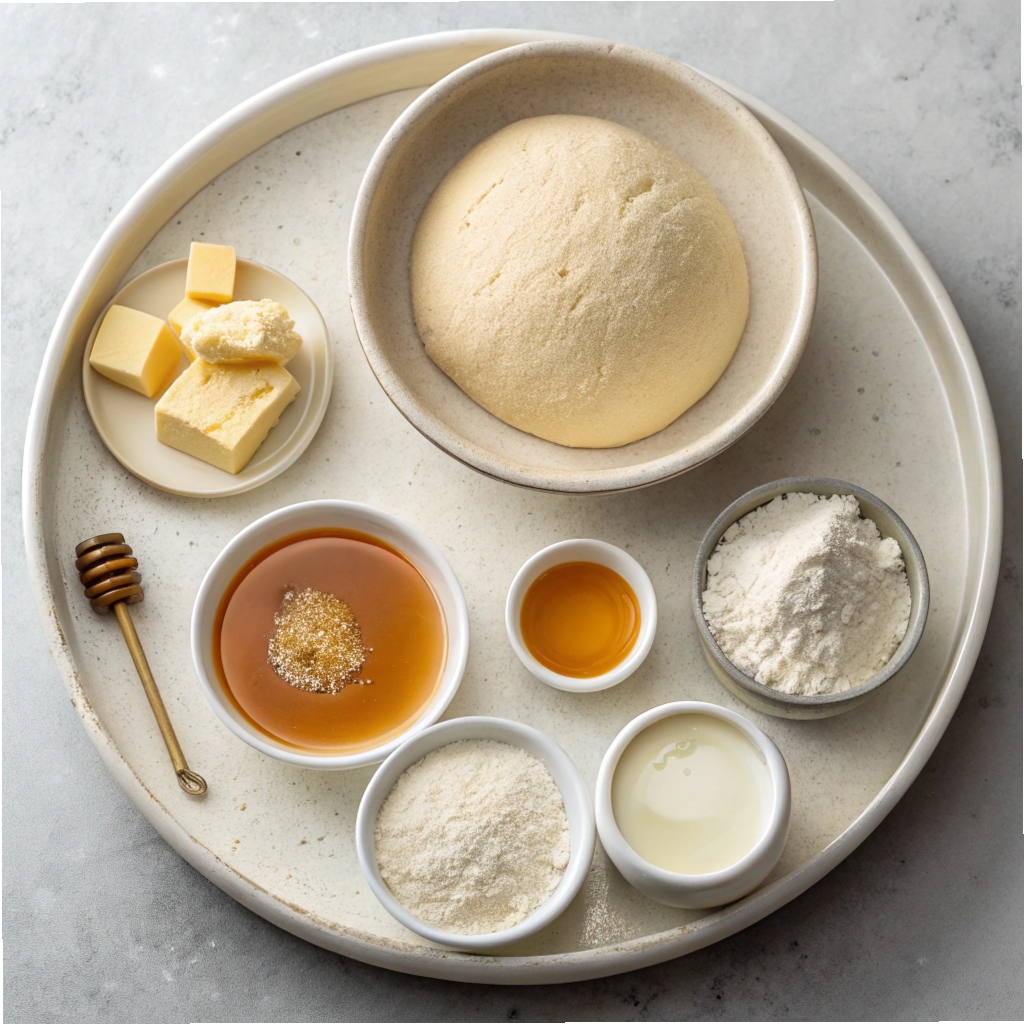 Ingredients of Sourdough Soft Pretzels