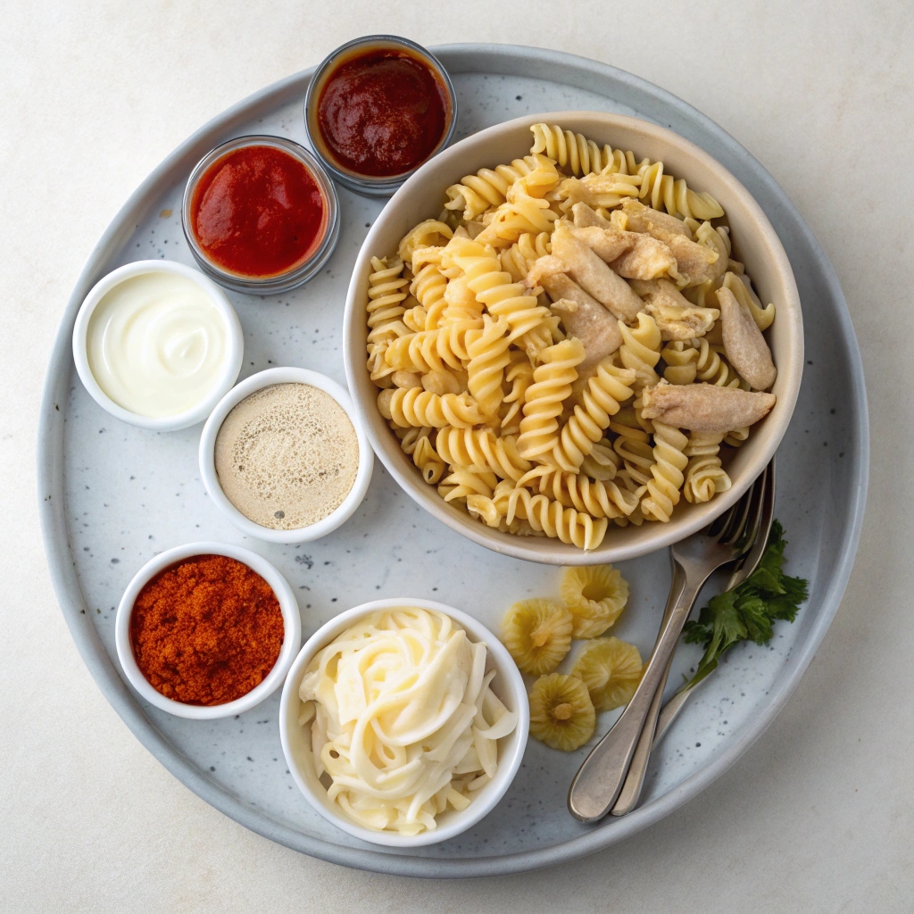 Buffalo Chicken Style Pasta Salad Recipe Ingredients