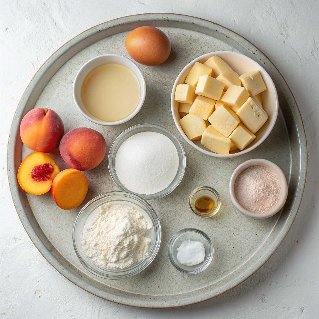 Ingredients of Peach Muffins