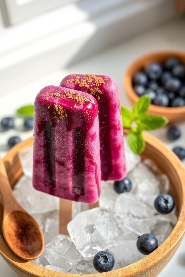 blueberry cinnamon frozen treats
