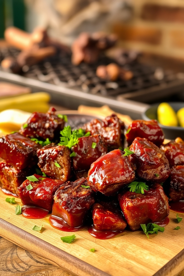 smoky tender brisket cubes
