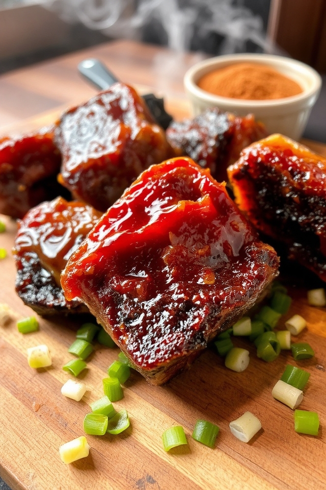 sweet spicy tender burnt ends