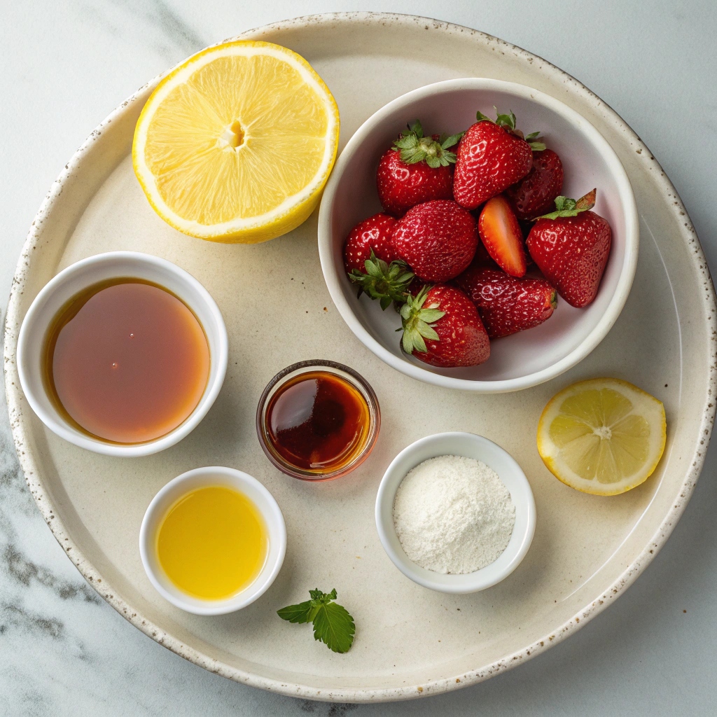 Ingredients of Strawberry Compote