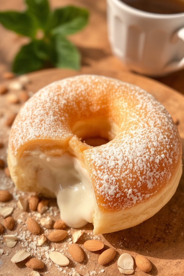 almond cream filled donuts delight