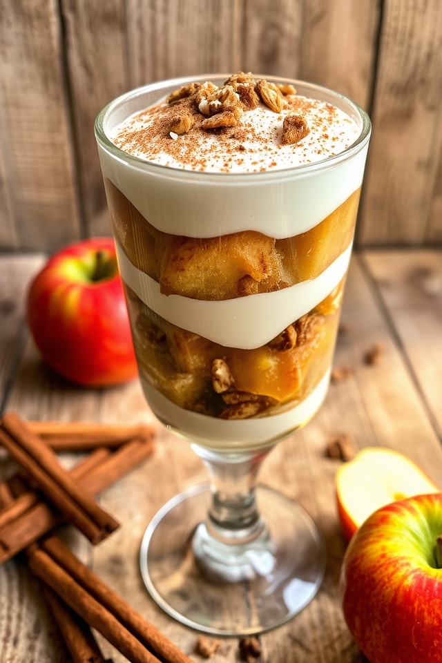 apple dumpling yogurt parfaits