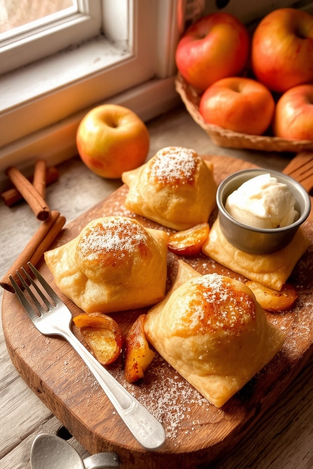 apple filled sweet dumplings
