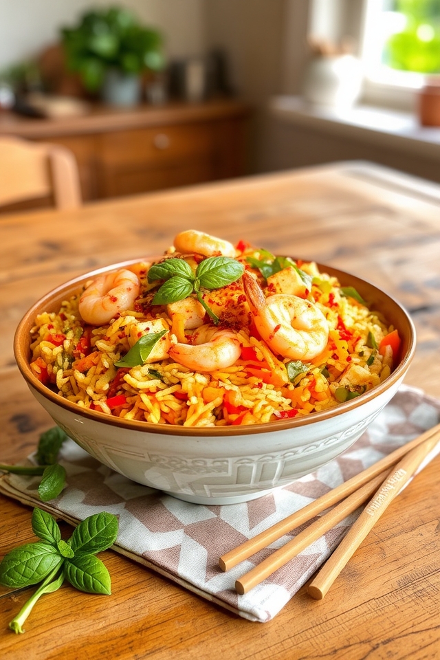 aromatic thai basil stir fry