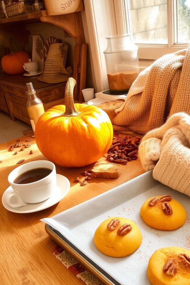 autumn pumpkin pecan cookies