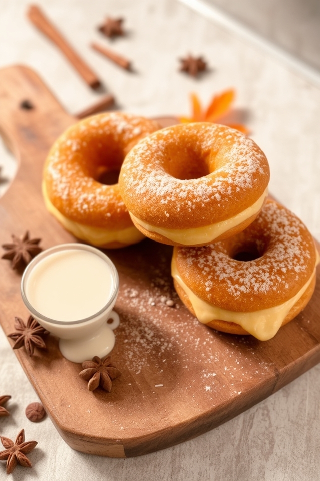 autumn spiced pumpkin donuts