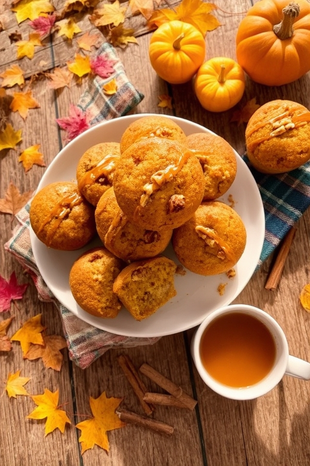 autumnal spiced acorn muffins