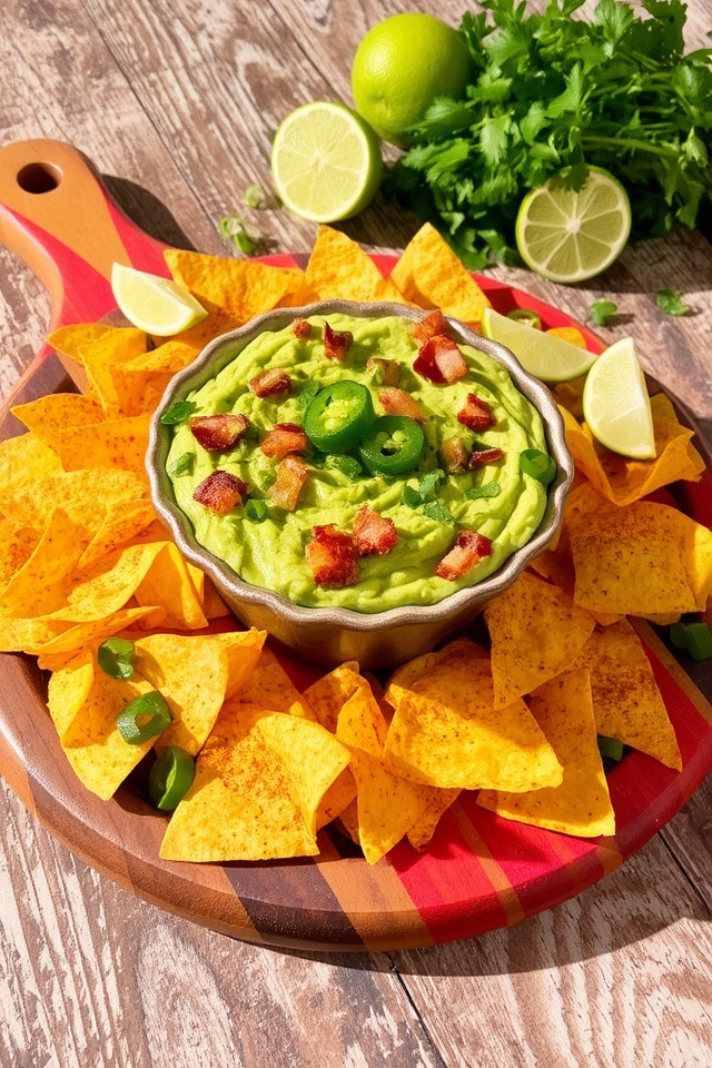 bacon infused spicy avocado dip