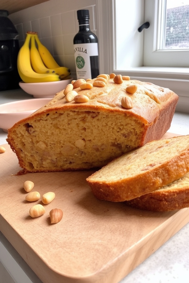 banana bread with macadamias