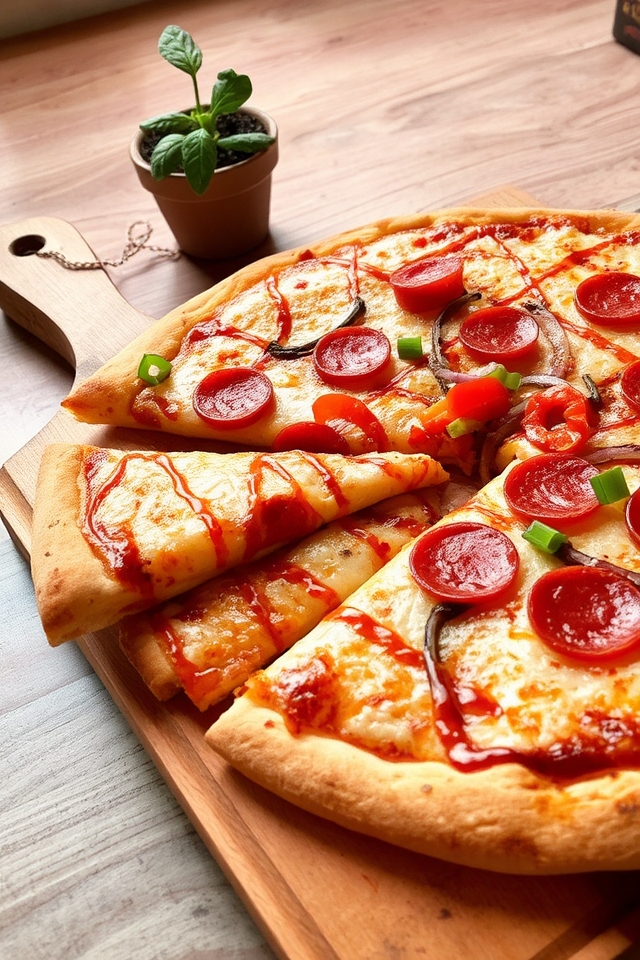 bbq pepperoni pizza delight