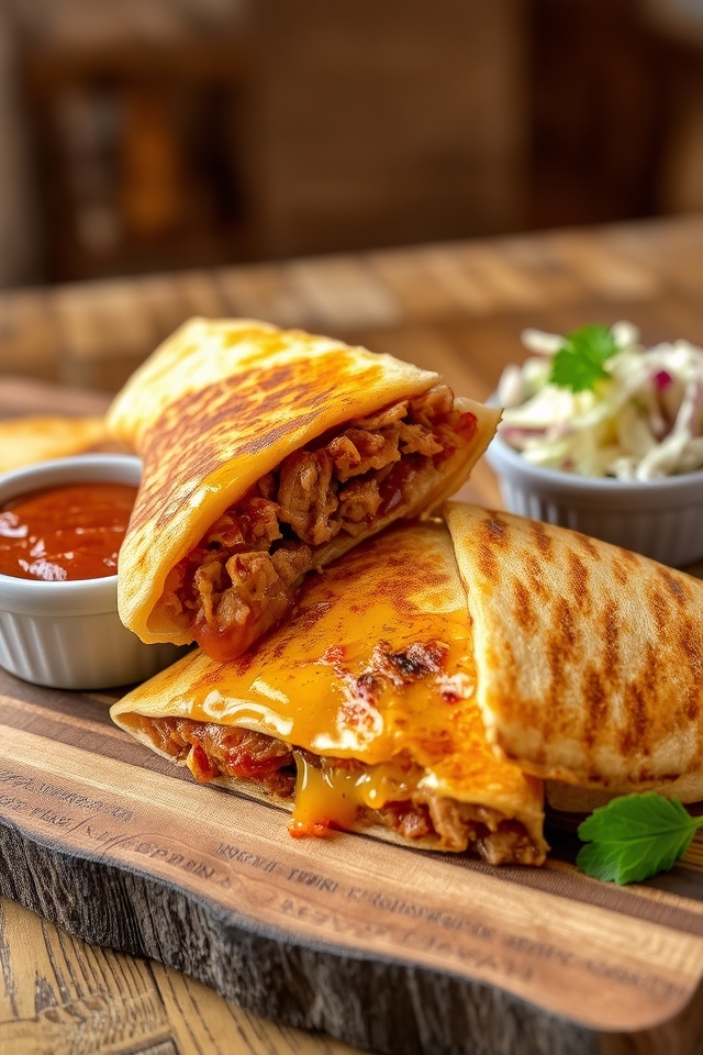 bbq pulled pork quesadilla delight