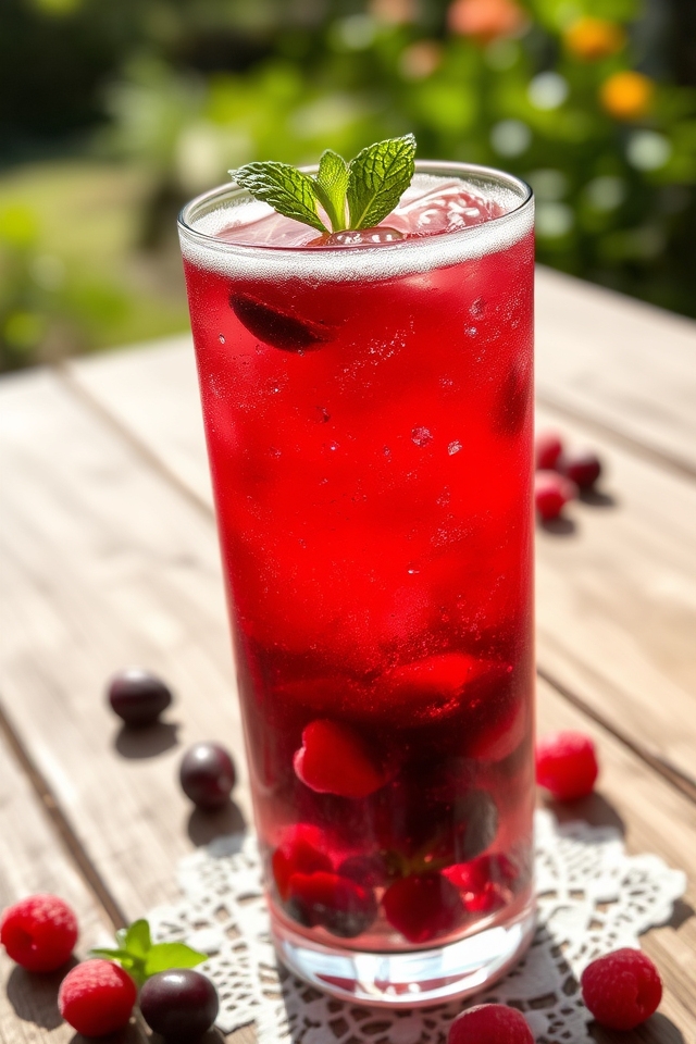 berry infused chianti cocktail