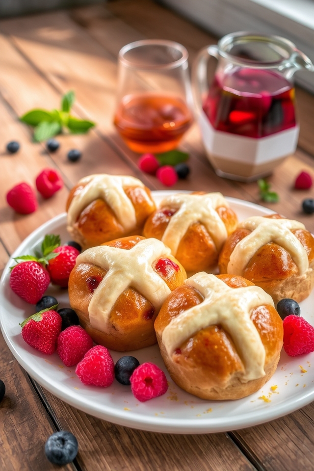 berry infused festive buns
