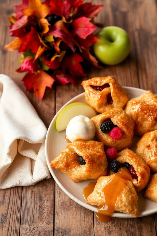 berry stuffed apple dumplings delight