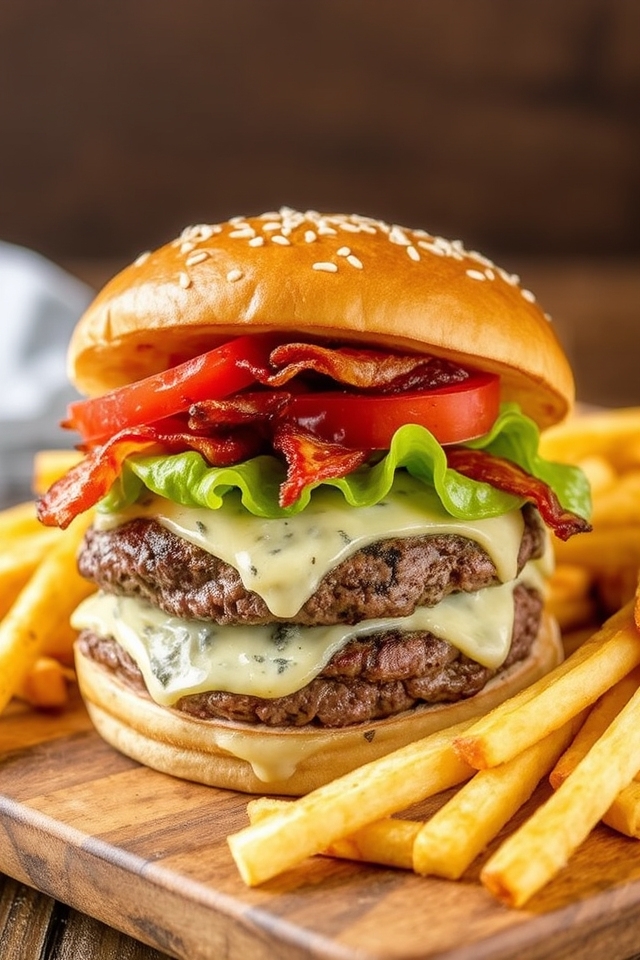blue cheese bacon burger