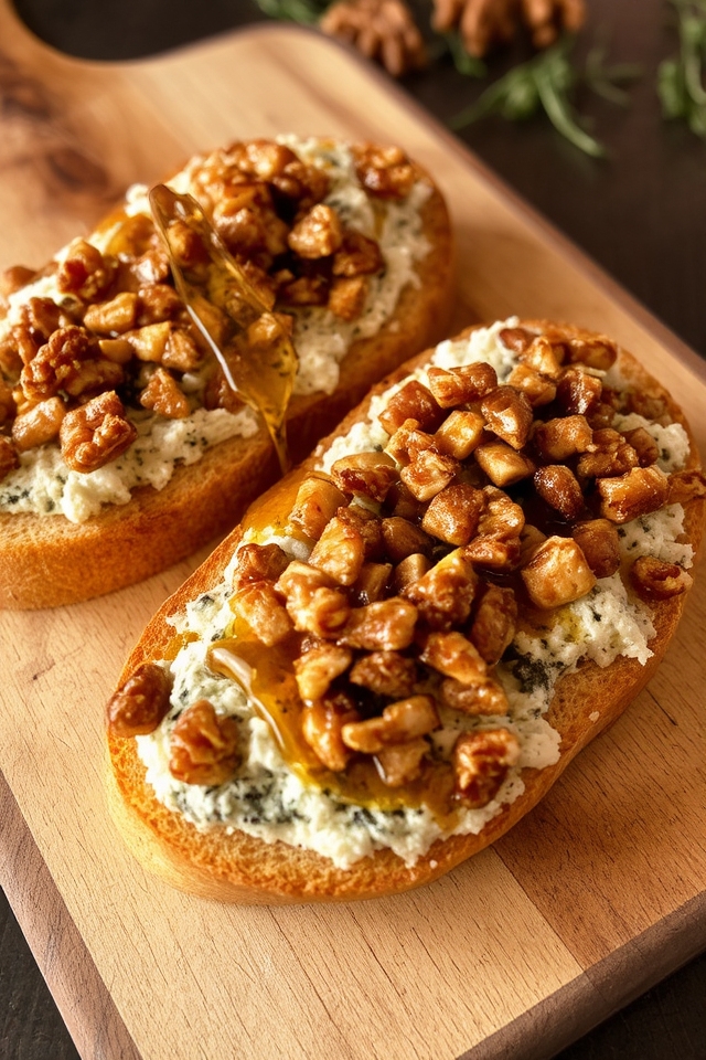 blue cheese walnut toast recipe