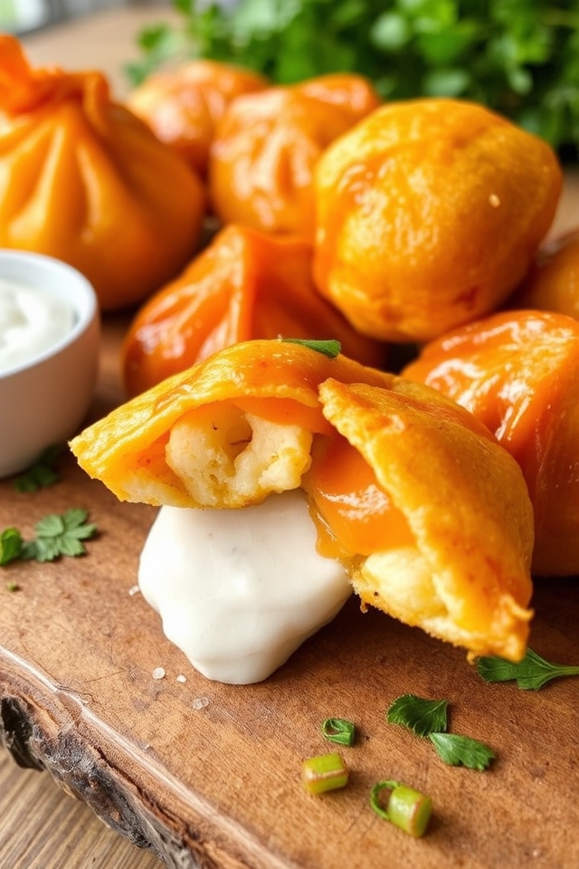 buffalo cauliflower dumpling delight