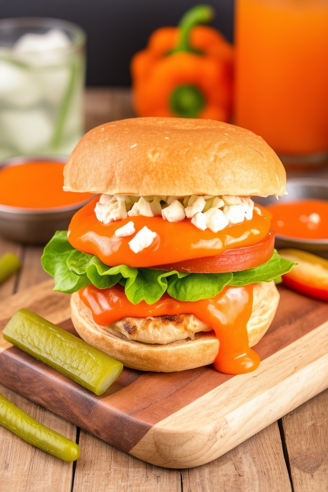buffalo chicken burger delight