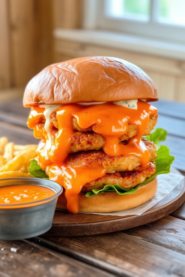buffalo chicken burger delight