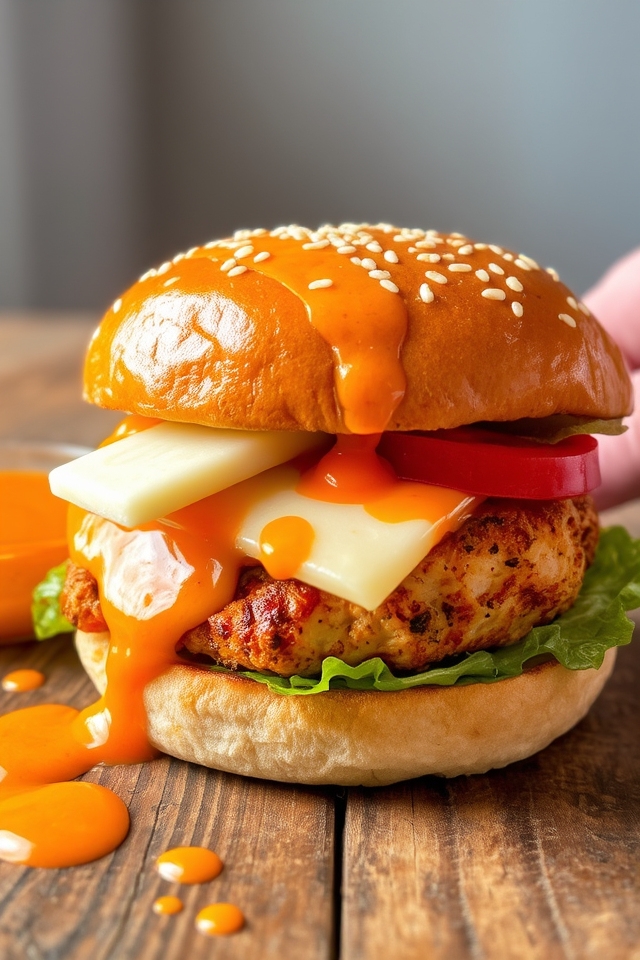 buffalo chicken cheeseburger delight