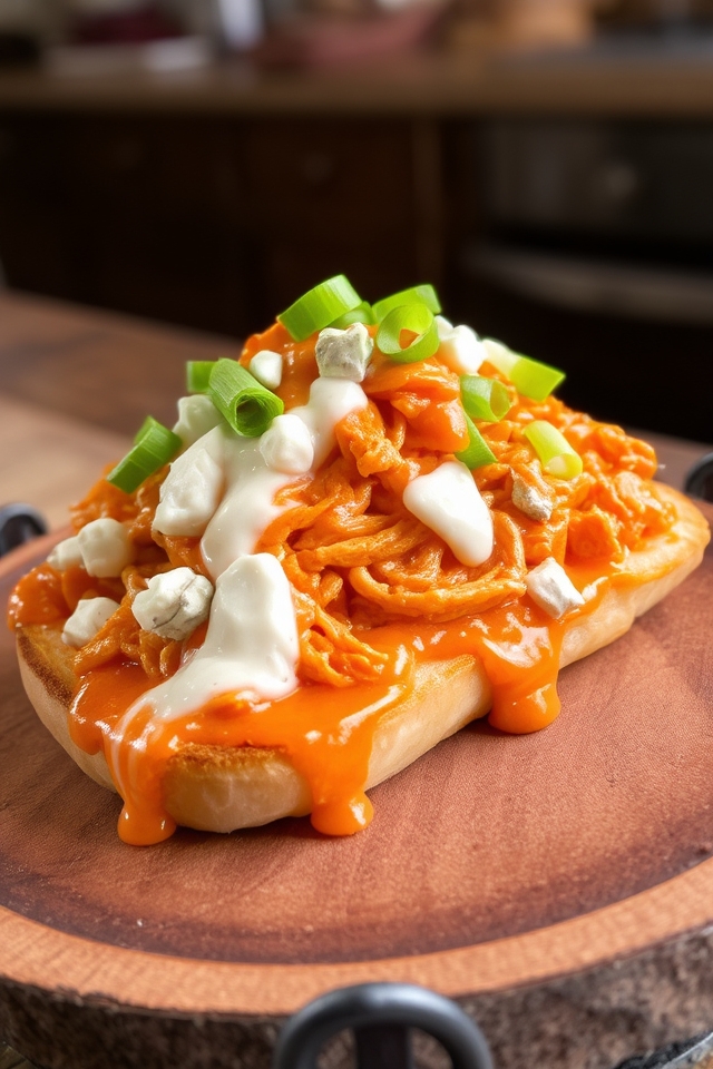 buffalo chicken cheesy toast