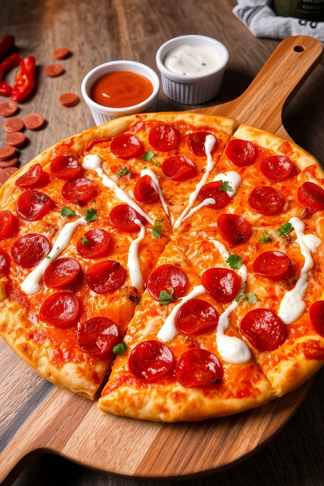 buffalo pepperoni pizza delight