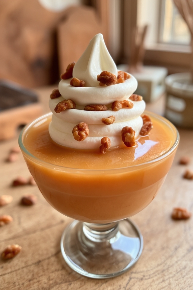 butterscotch pudding with toppings