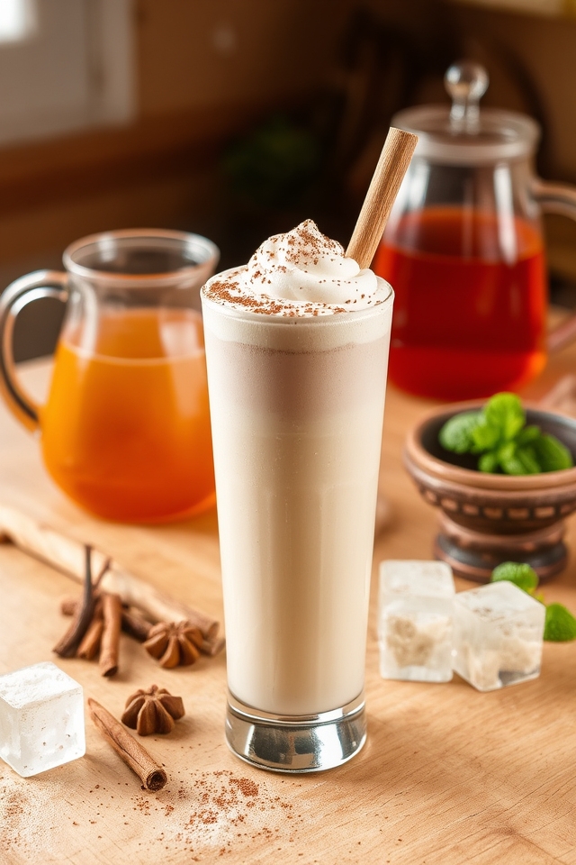 chai flavored protein beverage shake
